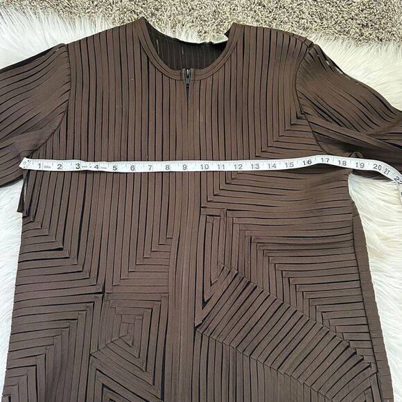 Laura Ashley large brown formal front zipper long sleeve jacket - Picture 3 of 5